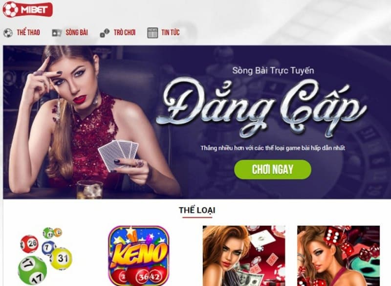 Tổng hợp các game tại sòng bài Mibet